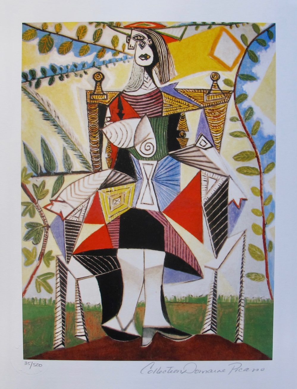Pablo Picasso GIRL IN COLORFUL DRESS Estate Signed Limited Edition Small Giclee