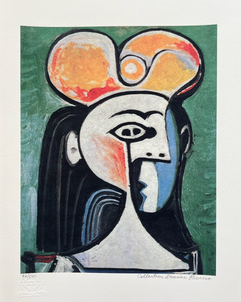 Pablo Picasso GIRL WITH BLACK HAIR Estate Signed Limited Edition Giclee 16" x12"