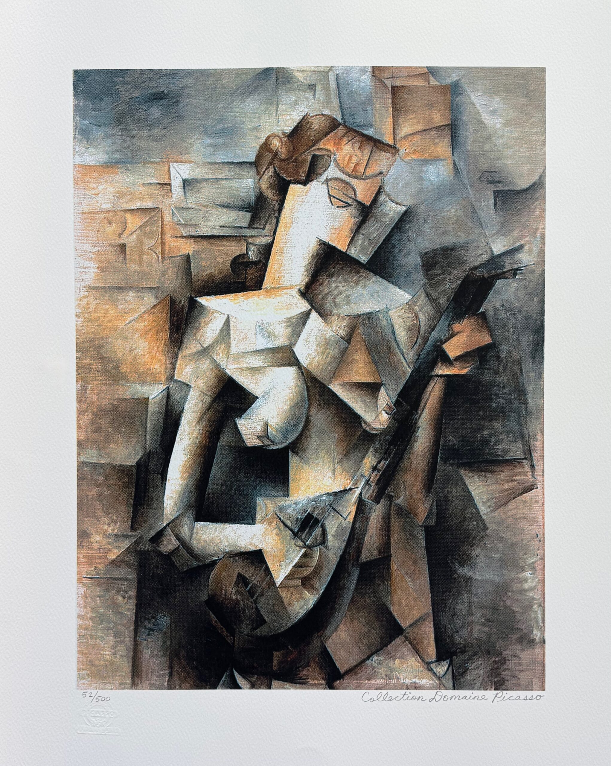 Pablo Picasso GIRL WITH MANDOLIN Estate Signed Limited Edition Giclee 26 x 20