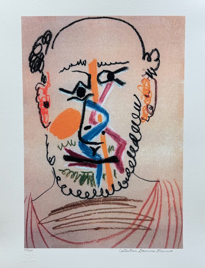 Pablo Picasso HALF BALD MAN BEARD Estate Signed & Numbered Giclee Art 26 x 20