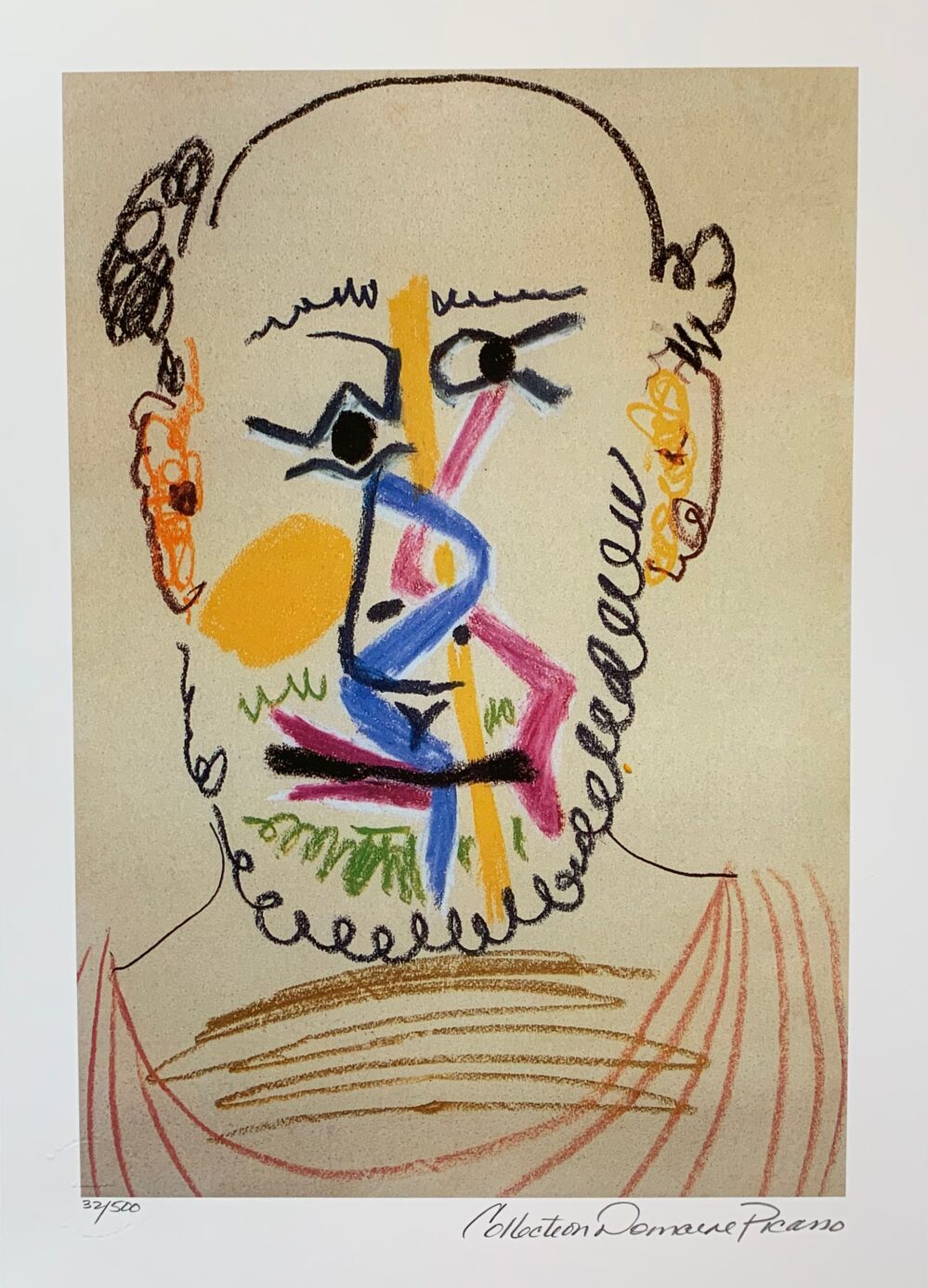 Pablo Picasso HALF BALD MAN WITH BEARD Estate Signed Limited Edition Small Giclee