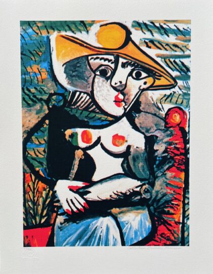 #129 HALF NUDE LADY Pablo Picasso Estate Signed Giclee