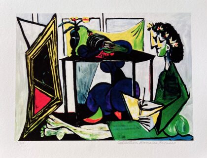 #33 INTERIOR WITH GIRL DRAWING Pablo Picasso Estate Signed Giclee