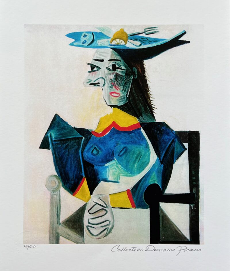 Pablo Picasso LADY WITH FORK & LEMON Estate Signed Limited Edition Giclee 20" x 13"