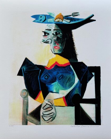 Pablo Picasso LADY WITH FORK & LEMON Estate Signed Numbered Giclee Art 26 x 20