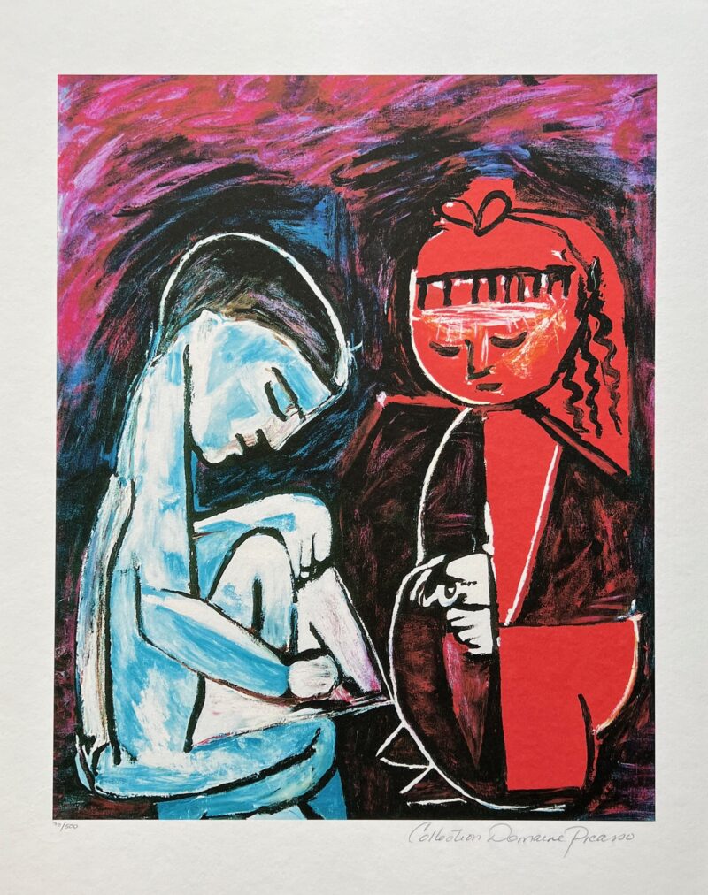 Pablo Picasso MAYA PLAYING Estate Signed Stamped Numbered Giclee Art 26 x 20