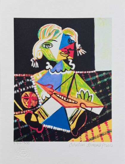 Pablo Picasso MAYA WITH BOAT Estate Signed Numbered Giclee Art 17 x 11