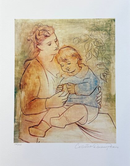 Pablo Picasso MOTHER & CHILD Estate Signed Limited Edition Giclee Art 13 x 20