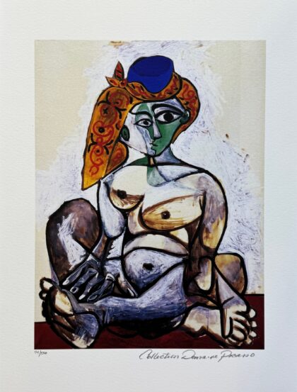 Pablo Picasso NUDE LADY WITH SCARF Estate Signed & Numbered Giclee Art 20 x 13