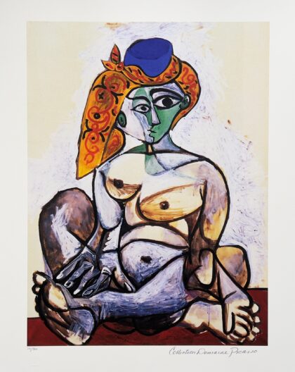 Pablo Picasso NUDE LADY WITH SCARF Estate Signed Numbered Large Giclee Art 26x20