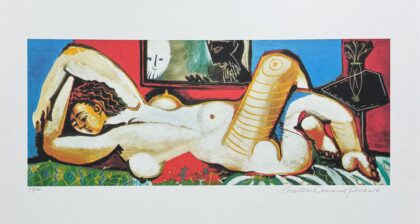 Pablo Picasso NUDE LYING DOWN Estate Signed Limited Edition Giclee Art 20 x 26