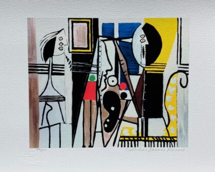 Pablo Picasso PAINTER IN THE STUDIO Estate Signed Limited Edition Giclee 12x16
