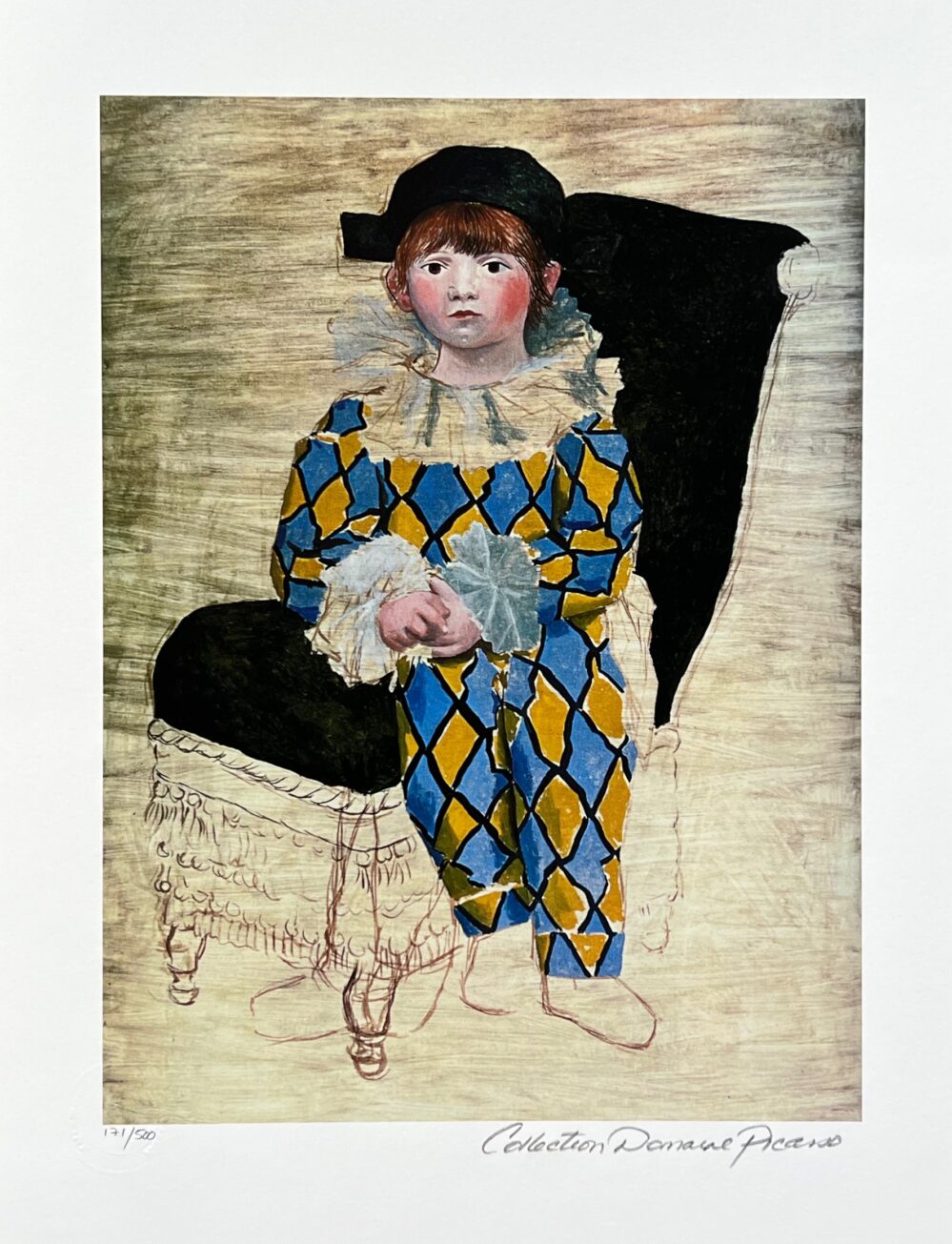 Pablo Picasso PAUL AS A HARLEQUIN Estate Signed Limited Edition Small Giclee
