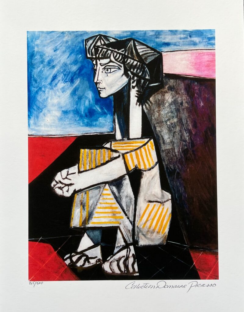 Pablo Picasso PORTRAIT OF JACQUELINE ROQUE Estate Signed Limited Edition Giclee 20" x 13"