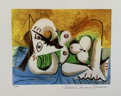 #135 RECLINING NUDE ABSTRACT Pablo Picasso Estate Signed Giclee