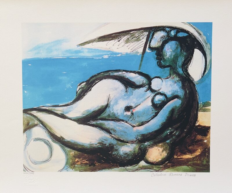 #05 RECLINING NUDE AT BEACH Pablo Picasso Estate Signed Giclee