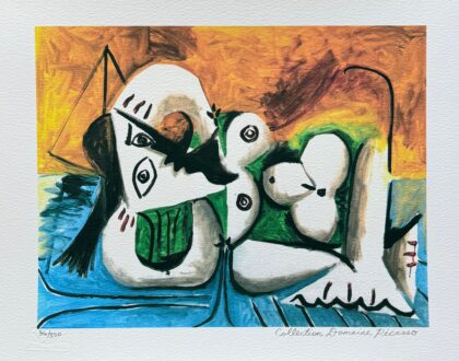 Pablo Picasso WOMAN RECLINING NUDE Estate Signed Limited Edition Giclee Art 12" x 16"