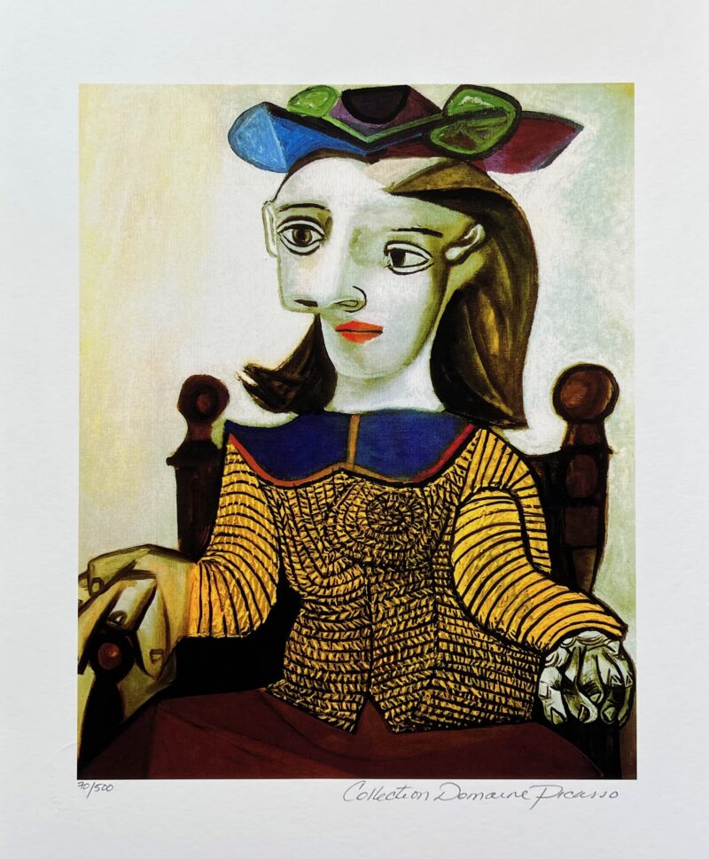 #118 SEATED LADY IN BROWN Pablo Picasso Estate Signed Giclee