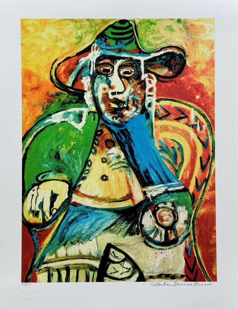 Pablo Picasso SEATED OLD MAN Estate Signed Stamped & Numbered Giclee 20 x 26