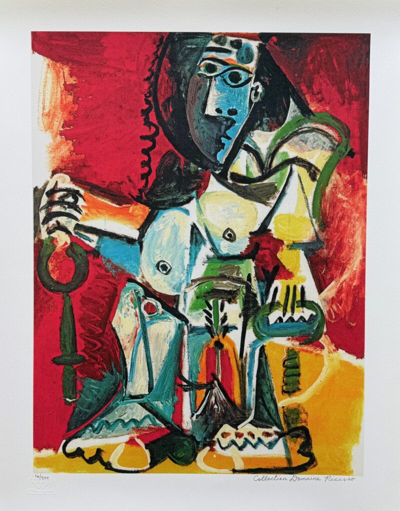 #107 SITTING FIGURE Pablo Picasso Estate Signed Giclee