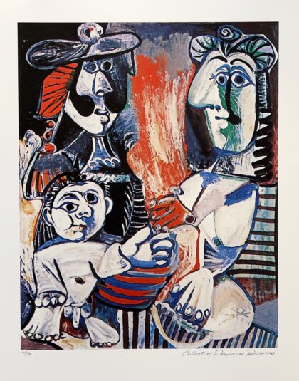 SMALL CHILD WITH TWO WOMEN Pablo Picasso Estate Signed Giclee