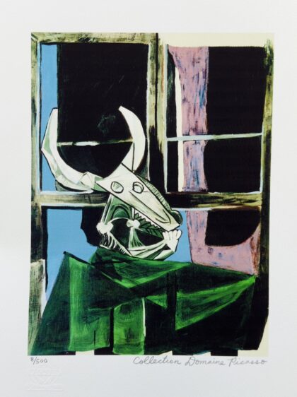 Pablo Picasso STEER SKULL Estate Signed Limited Edition Giclee Art 16 x 12