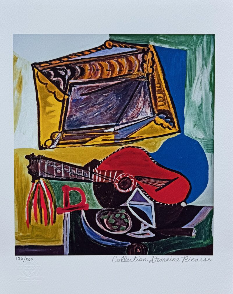 Pablo Picasso STILL LIFE WITH GUITAR Estate Signed Limited Edition Giclee 16" x 12"