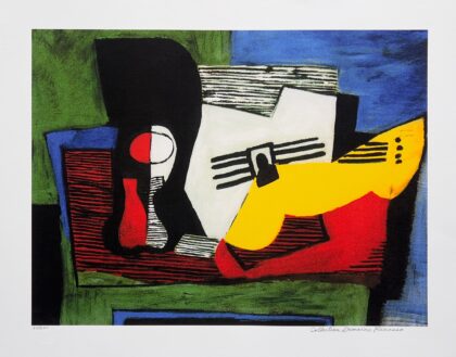 Pablo Picasso STILL LIFE WITH GUITAR II Estate Signed Numbered Giclee 26 x 20