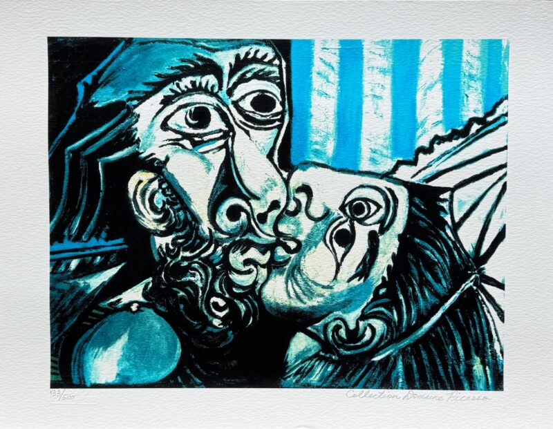 Pablo Picasso THE KISS Estate Signed Limited Edition Giclee Art 12 x 16