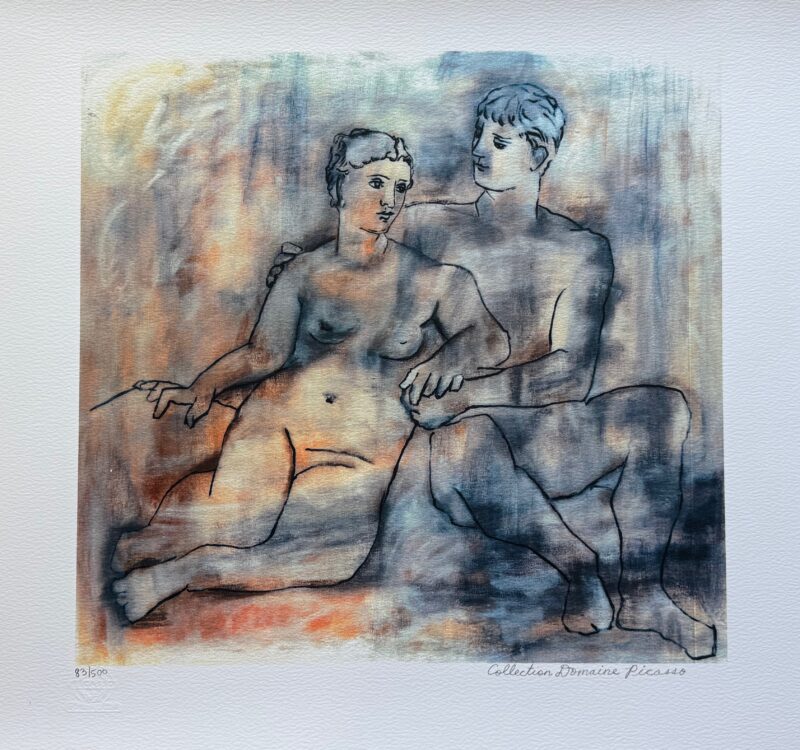 Pablo Picasso THE LOVERS NUDE Estate Signed Limited Edition Giclee Art 26 x 20