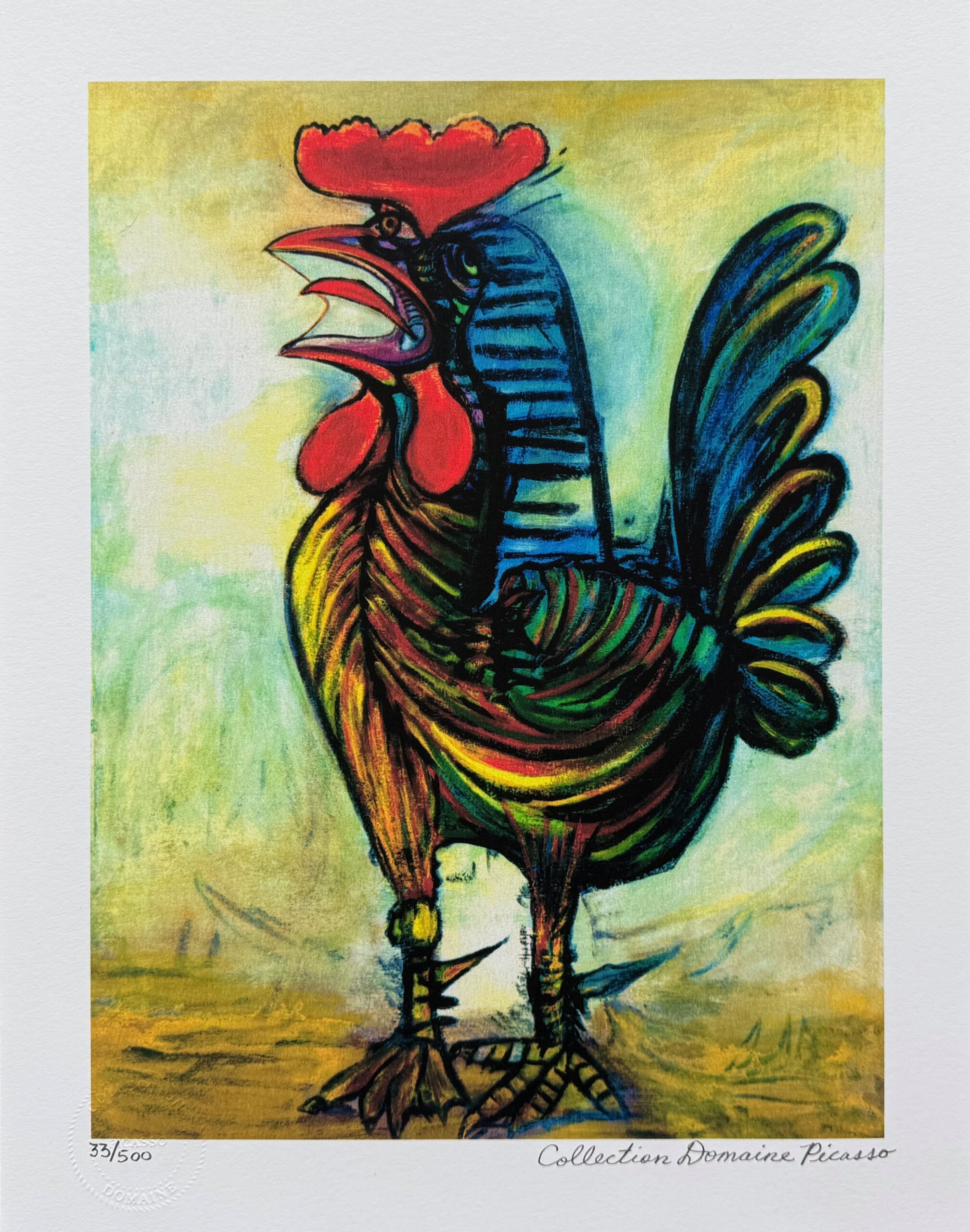 Pablo Picasso THE ROOSTER Estate Signed Limited Edition Giclee Art 14.5 x 11