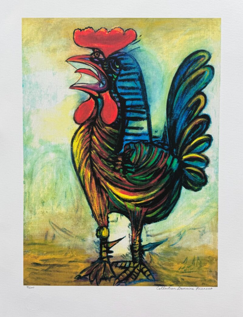 Pablo Picasso THE ROOSTER Estate Signed & Stamped Limited Edition Giclee 26x20