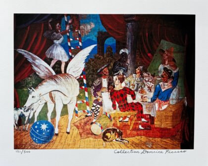 Wassily Kandinsky COUPLE RIDING Estate Signed Limited Edition Giclee 18" x 17"
