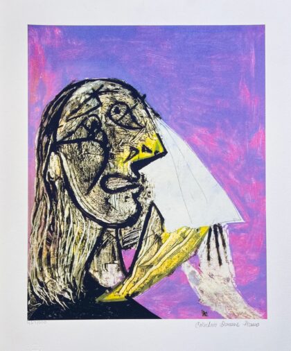 Pablo Picasso WEEPING WOMAN Estate Signed Limited Edition Art Giclee 26 x 20