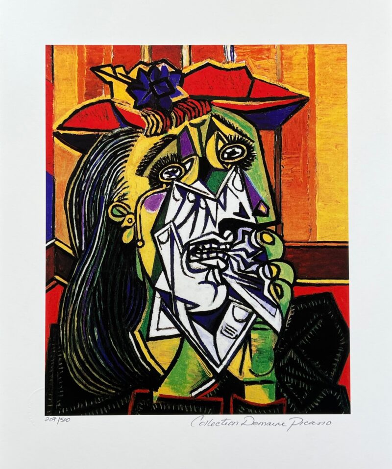 Pablo Picasso WEEPING WOMAN RED HAT Estate Signed Limited Edition Giclee 20" x 13"