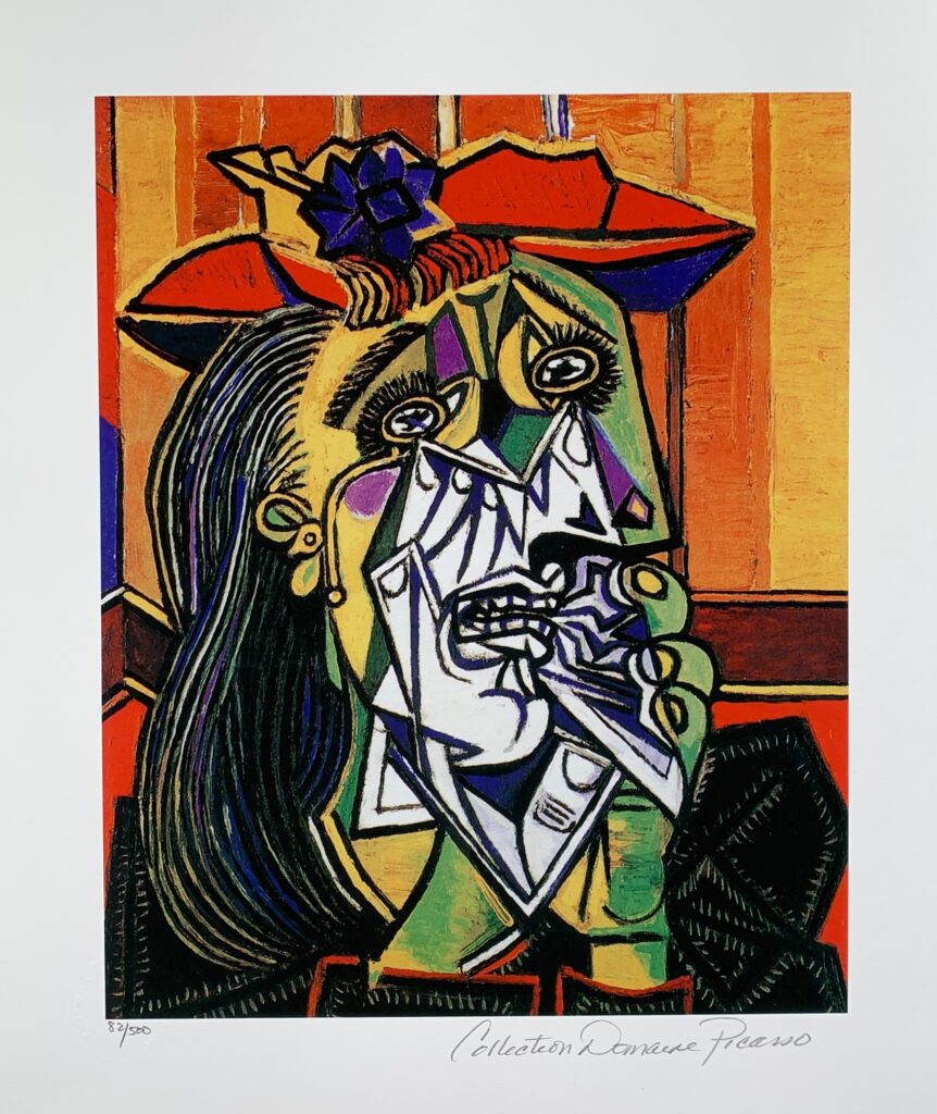 #24 WEEPING WOMAN WITH RED HAT Pablo Picasso Estate Signed Giclee