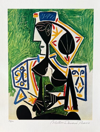 Pablo Picasso WOMAN IN GREEN Estate Signed Limited Edition Giclee 15" x 11"