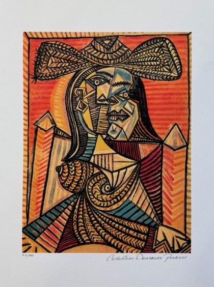 Pablo Picasso WOMAN IN HAT Estate Signed & Numbered Giclee Art 20 x 13