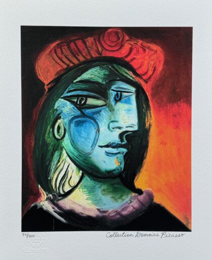 Pablo Picasso WOMAN WITH BERET Estate Signed Limited Edition Giclee 16" x 12