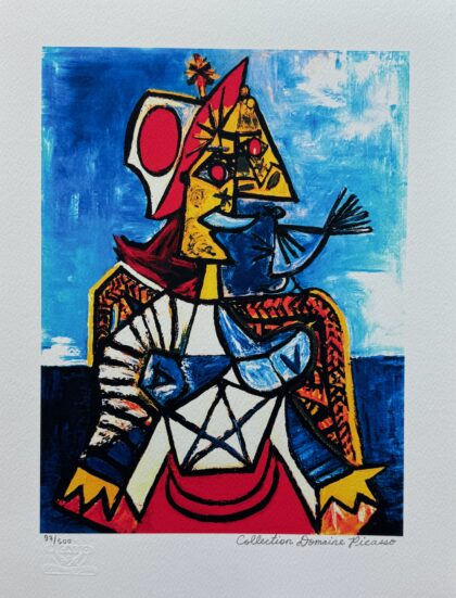 Pablo Picasso WOMAN WITH BIRD Estate Signed Limited Edition Giclee 16" x 12