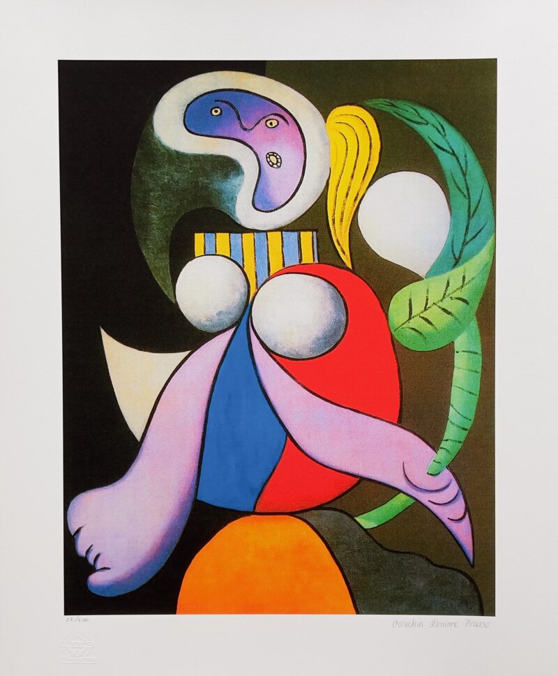 Pablo Picasso WOMAN WITH FLOWER Estate Signed Limited Edition Art Giclee 26x20