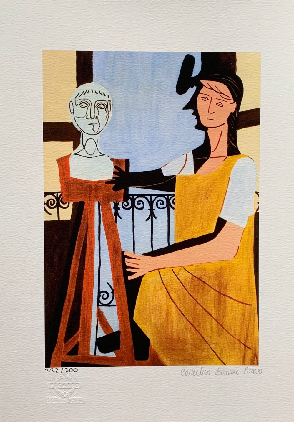 Pablo Picasso WOMAN WITH SCULPTURE Estate Signed Limited Edition Small Giclee