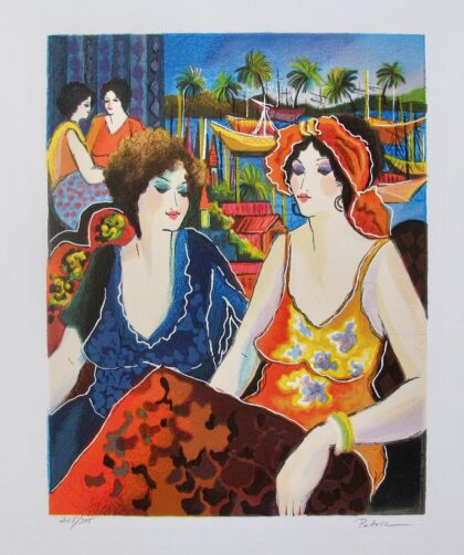 Patricia Govezensky FRIENDS BY THE BAYSIDE Hand Signed Limited Edition Serigraph