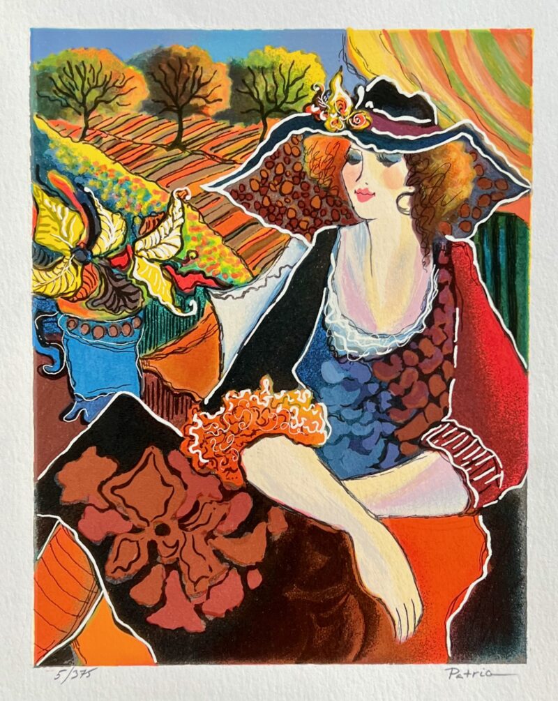 Patricia Govezensky LADY CHAPEAU Hand Signed Limited Edition Serigraph