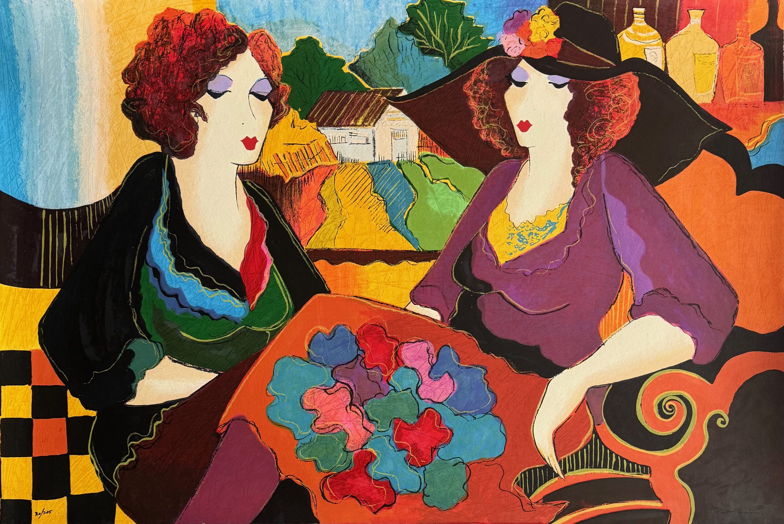 Patricia Govezensky VILLA ST TROPEZ Hand Signed Limited Edition Serigraph