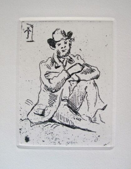 Paul Cezanne PORTRAIT OF PAINTER GUILLAUMIN Restrike Etching