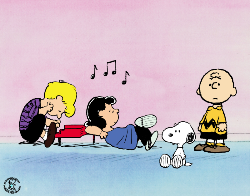 PEANUTS Sericel Animation Art Lucy Snoopy Charlie Brown Schroeder