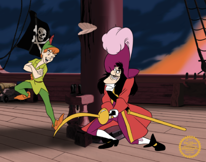 Disney PETER PAN Stepping on Sword CAPTAIN HOOK Sericel