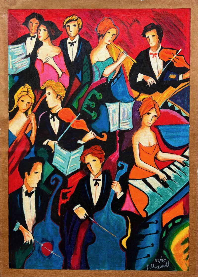 Philip Maxwell THE ORCHESTRA Hand Signed Serigraph on Canvas