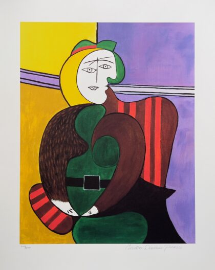 #50 THE RED ARMCHAIR Pablo Picasso Estate Signed Giclee